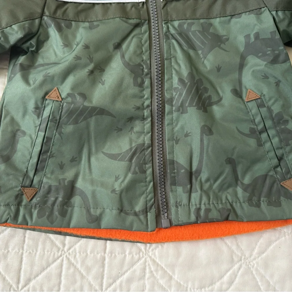 NWT Xtreme 12M Water Resistant Fleece Lined Dinosaur Jacket